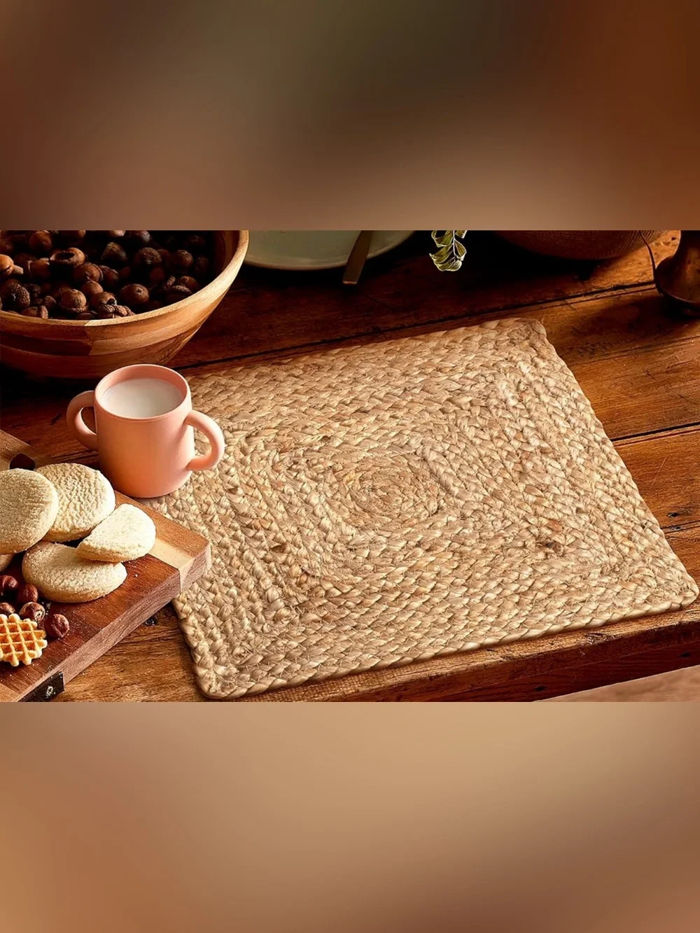 NET braided placemats set of 5 farmhouse vintage